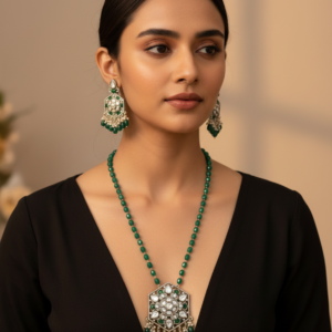 Smoky Quartz & Polki-Luxe Collar Set