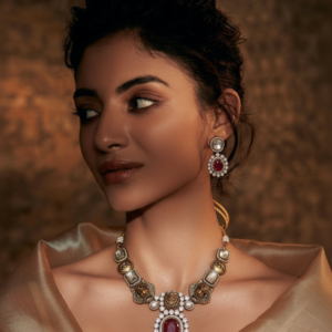 Antique Lion & Ruby-Red Statement Set